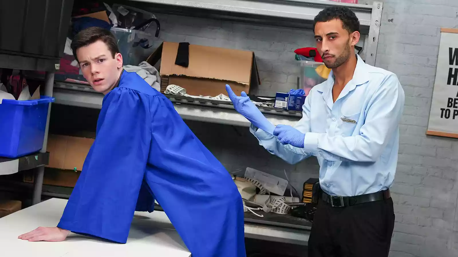 Caught Red-Handed, Student Gets His Hole Pounded and His Face Creamed – Luca Luv and Texas Twink