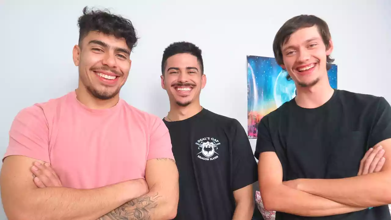 Bruce And Lammar Breed Marc In Three Way Group Sex – Bruce Garcia, Lammar Stone and Marc Gregor