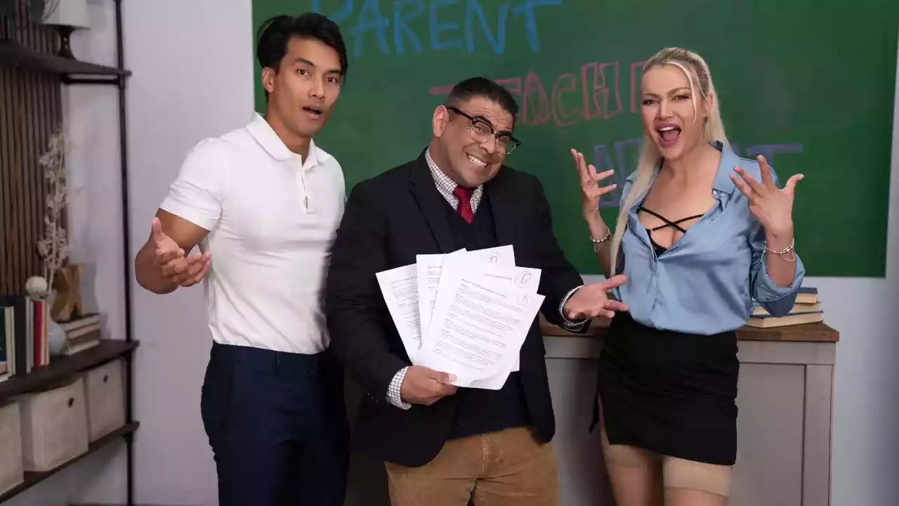 Teacher Gives Off Bi Vibes – Draven Navarro, Ken Ott and Cherry Kiss
